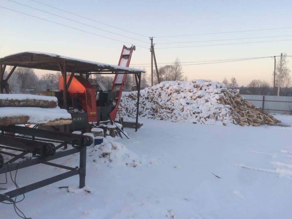 Дровокол и результат его работы